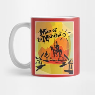 Man of La Mancha Don Quixote Tilting at Windmills Print Mug